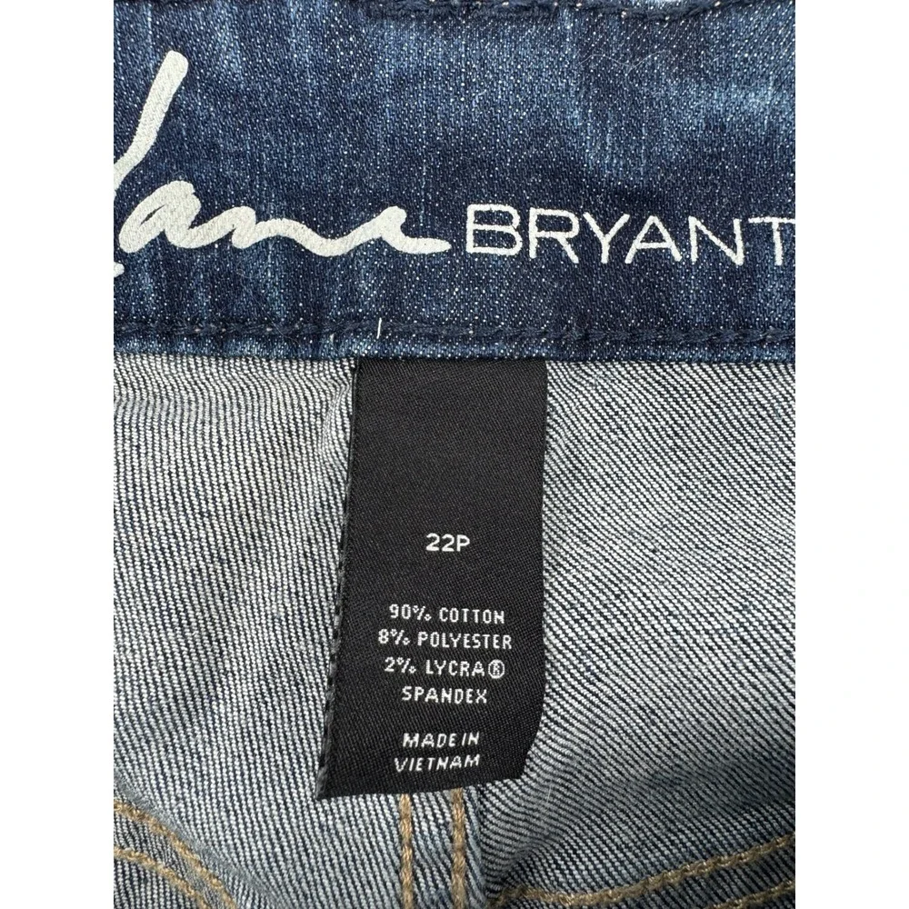 Lane Bryant Genius Fit Slim Boot Jeans Womens 22P Petite (40x29) Blue Denim